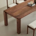 Indian Dining Table Walnut Wood, Solid Wood Walnut Table - Image 5