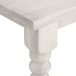 Wooden Furniture Original Solid Wood Dining Table, Off-White - Image 4
