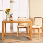 Wooden Set  4 seater dining table with chairs - Image 4