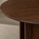 Handmade Round Walnut Dining Table round dining table - Image 5
