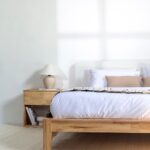 Hinata Japanese Joinery Boucle Light Wood Bed - Image 3