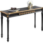 Hand Carving Design Console Table Natural Finish - Image 2
