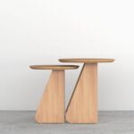 2 Set Cane Modern Side Table - Image 3