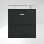 Handcrafted Manufactured Black Wood Shoe Rack - Image 3