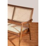 Modern Solid Wood Sinni Seater Wicker Sofa - Image 6