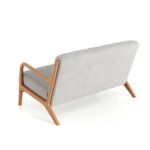 Wooden Artistic Velvet Square Arm Loveseat - Image 6