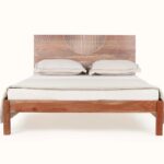 Handcrafted Antique Hand Design Bed - Image 6