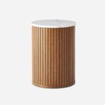 Wooden Marble Handcrafted Side Table - Image 3