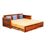 Mango Wood Sofa Cum Bed 3 Seater - Image 5