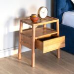 Handcrafted Bedside Table 1 Drawer Natural-Finish - Image 8