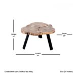 Wooden Live Edge Coffee Table - Image 3