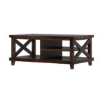 Cross solid wood coffee table - Image 4
