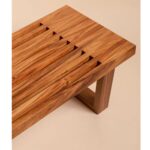 Wooden Solid Teak Wood Bench - Image 4