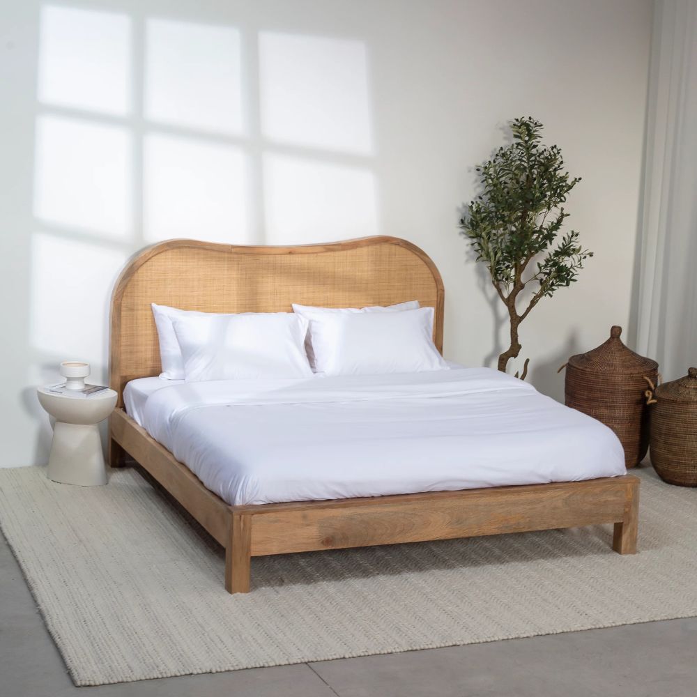 3-35.jpg Béryl Rattan Mango Wood Bed - Image 1