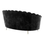 Seater Black Velvet Sofa - Image 4