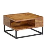 Handmade Coffee Table With Metal Leg - Image 6