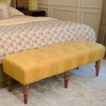 Wooden Artistic Embroidered Bench