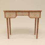 Two Drawer Rattan Cane Console Table - Image 4