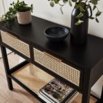 Black Two Drawer Wooden Console - Image 2