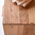 Wooden Acacia Solid Wood Bedside Table - Image 3