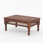 Wooden Handcrafted Sheesham Wood Coffee Table Furniture - Image 3
