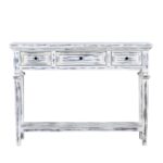 Antique Wooden Console Foyer 3 Drawer Table - Image 3