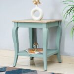 Henley Scalloped Edge Side Table, Light Sand