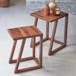 End Table Set - Rustic Teak Finish - Image 4