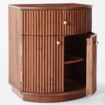Handcrafted Wooden Bedside Table Natural Mango Finish - Image 3