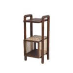 Handcrafted Cane Antique Side Table - Image 2