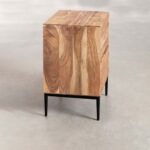 Wooden Bedside Table in Acacia Solid Wood - Image 2