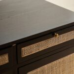 Wooden Artistic Teak Wood & Rattan, Iron Study Table - Image 4