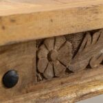 Handcrafted Wooden Hand Carving Coffee Table Furniture - Image 4