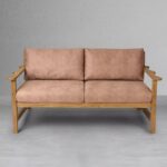 Wooden 2 Seater Sofa - Image 5