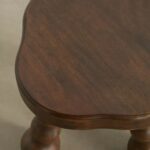 Handcrafted Modern Round End Table Antique Leg - Image 3