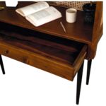Wooden Artistic Solid Mango Wood 2 Drawer Study Desk - Image 6
