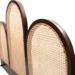 Handcrafted Wooden Cane Headboard Bed Natural Finish - Image 4