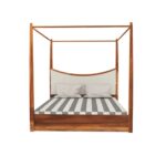 Wooden Artistic Handcrafted Poster Bed - Image 3
