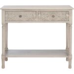 Modern Curved Mango Wood Console Table - Image 3