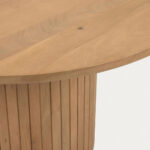 Handcrafted Solid Round Mango Wood Dining Table - Image 4