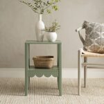 Henley Scalloped Edge Side Table, Sage Green
