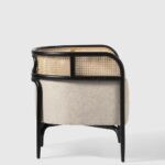 Antique Accent Sofa Cane Chair - Image 3
