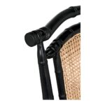 Handcrafted Wooden Cane Black Chair - Image 6
