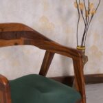 Handcrafted Wooden  Sheesham Wood Arm Chair - Image 3