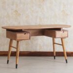 Modern Mango Wood Two Drawer Study Table - Image 3