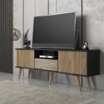 Wooden Indian TV Unit with Drawer Furniture - Image 2