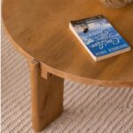 Handcrafted Mango Wood Circular Coffee Table - Image 4