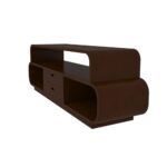 Antique Walnut Handmade Classic Wooden Multi-Storage TV Stand - Image 5