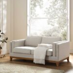 Dipley Oatmeal Fabric Sofa, 2-Seater - Image 2