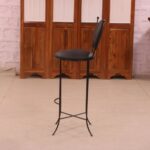 Antique Handmade Wooden Bar Chair - Image 3